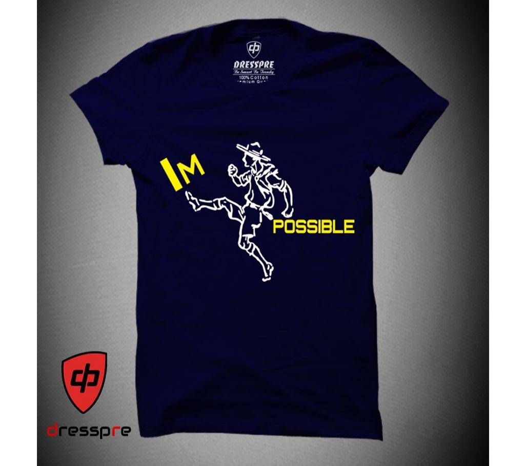 Impossible Half Sleeve Gents Casual T-Shirt
