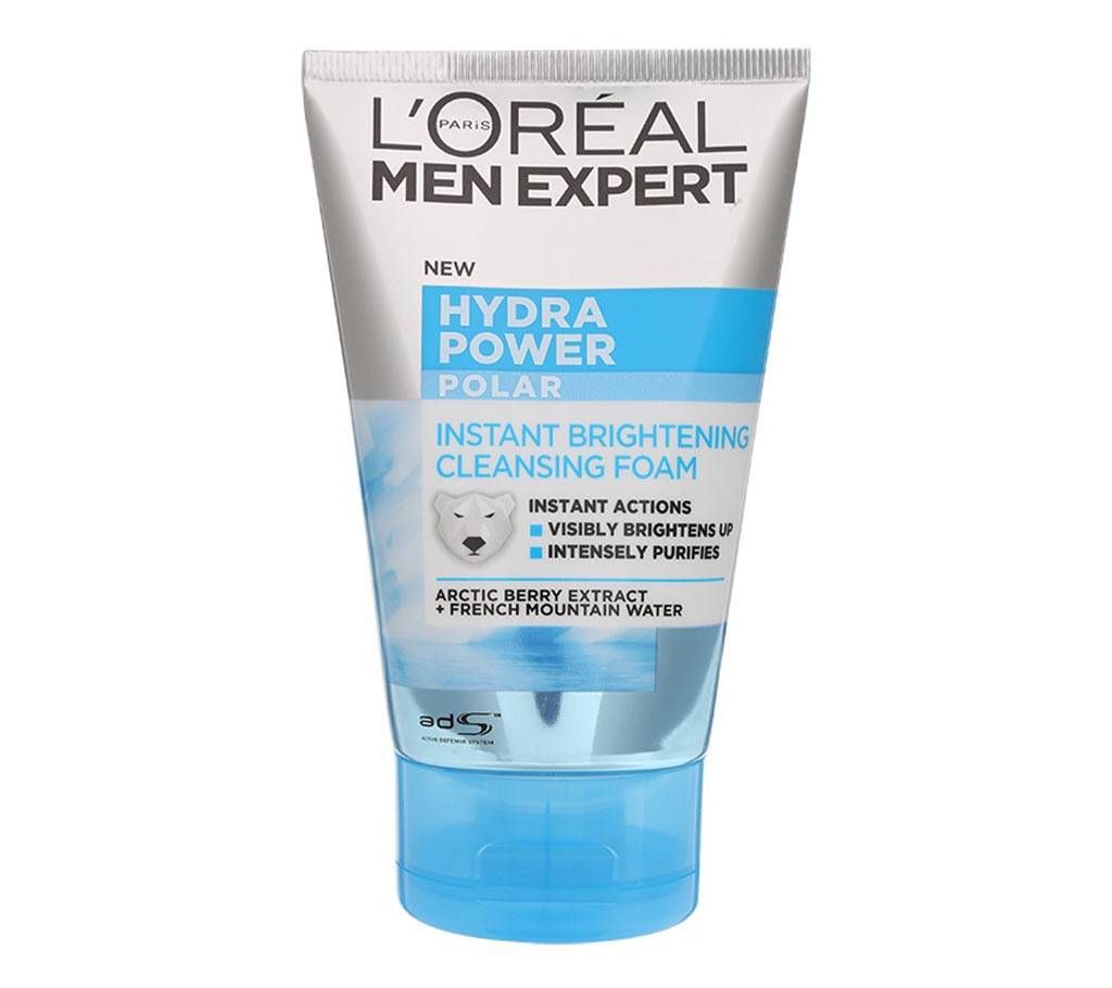 Loreal Men Expert Hydra Power Polar Instant Brightening Cleansing Foam 100ml - Thailand