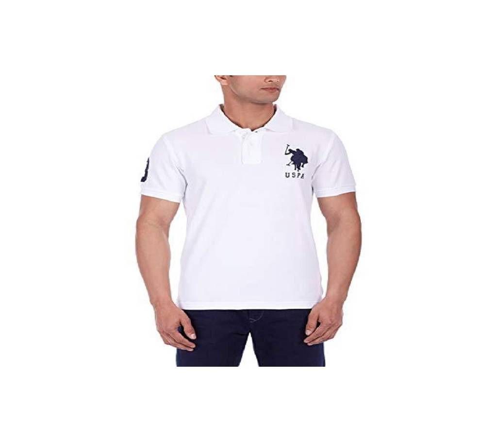 White Color U.S Polo Mens Polo Shirt