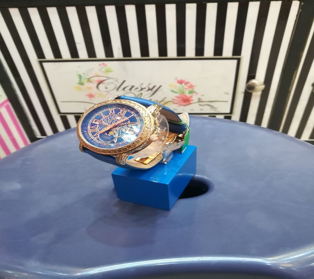 Patek Philippe Gents Wrist Watch Blue-Copy 