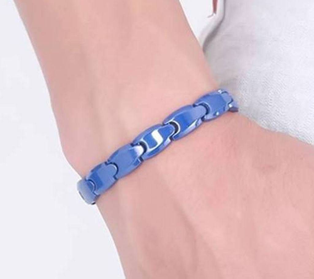 Men Blue Color Healthy Magnet Ceramic Bracelet