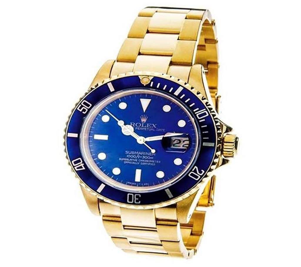 Rolex Submariner 16618 Mens Watch Yellow Gold Blue - Copy