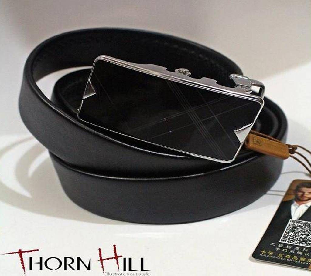 Cowskin Leather Metal Buckle Belt.