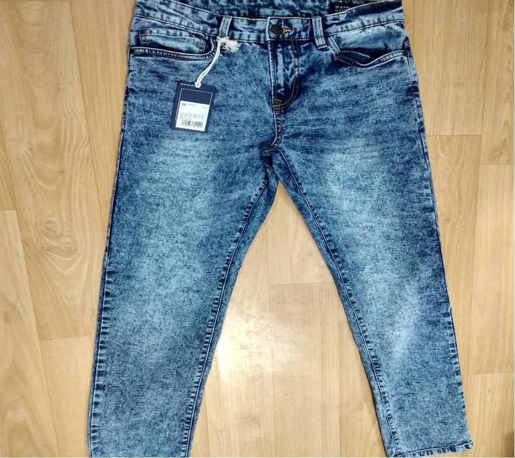 Acid bleach Wash Stretched Denim