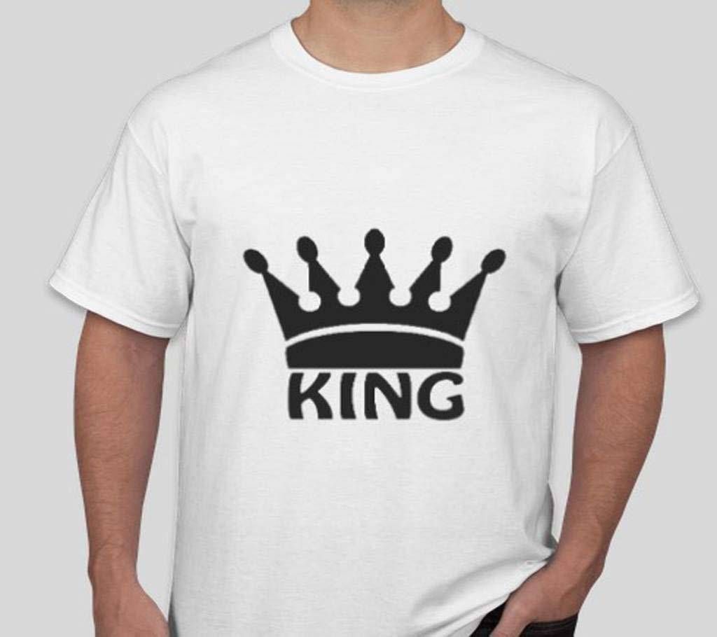 King Half Sleeve Cotton T-Shirt For Men