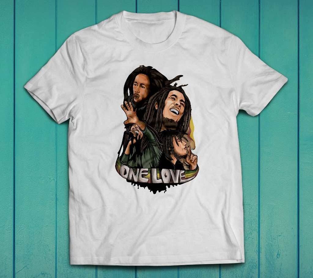 One Love Half Sleeve T Shirt for Men 