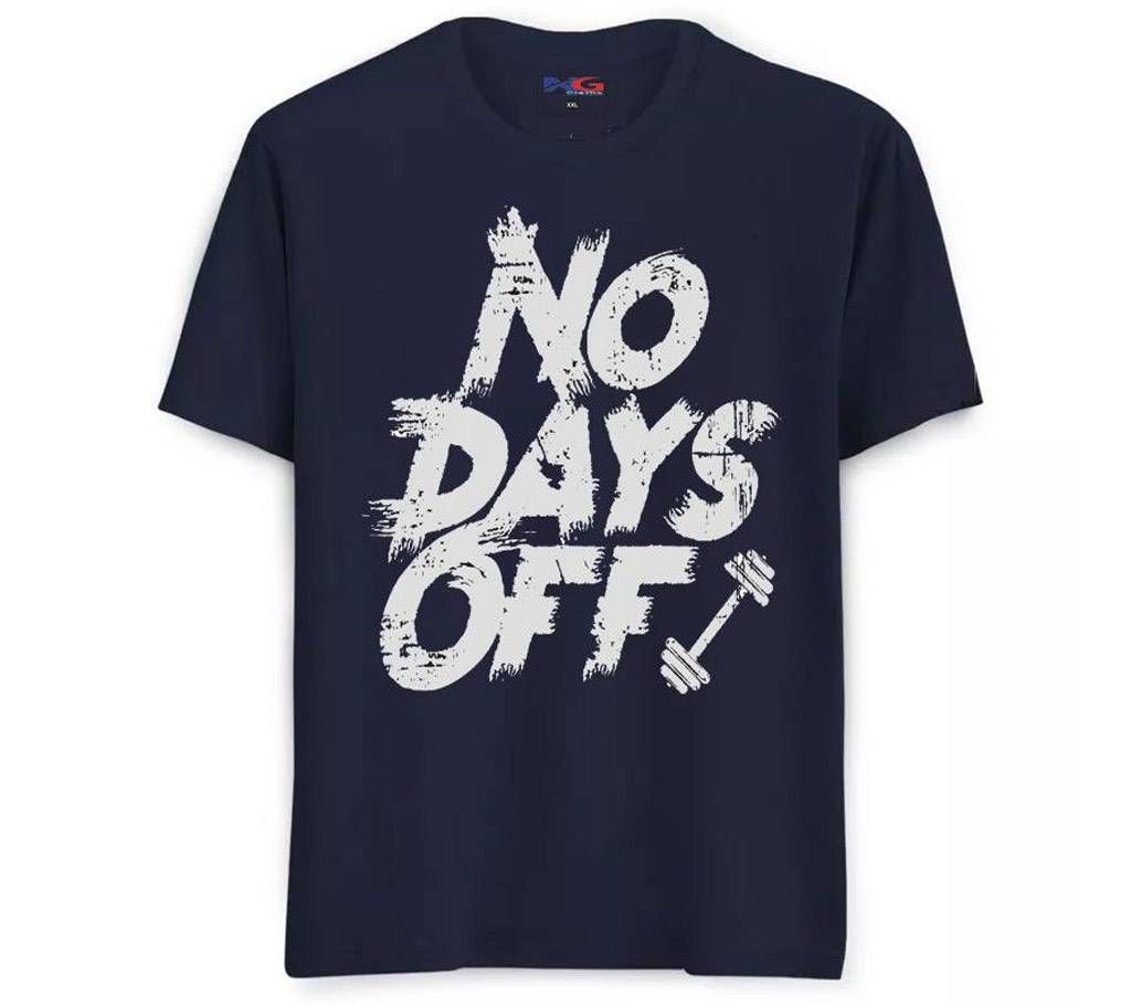 Summer Navy Tshirt No Days Off Design