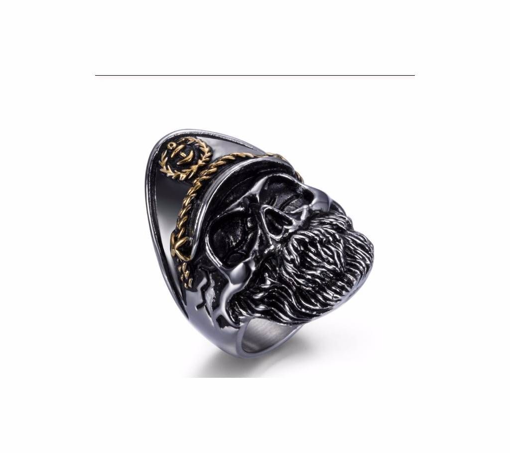 Stainless Steel Skeleton Captain Ring