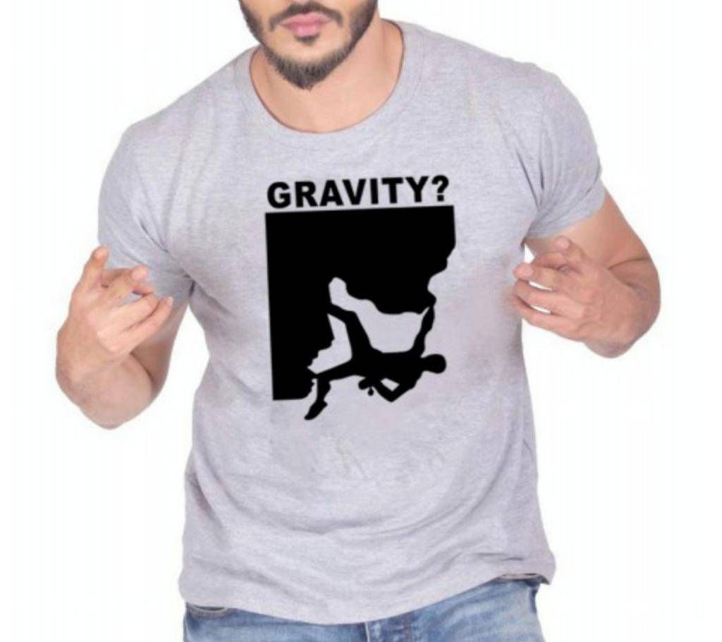 Gravity Mens Half Sleeve Cotton Round neck  t-shirt