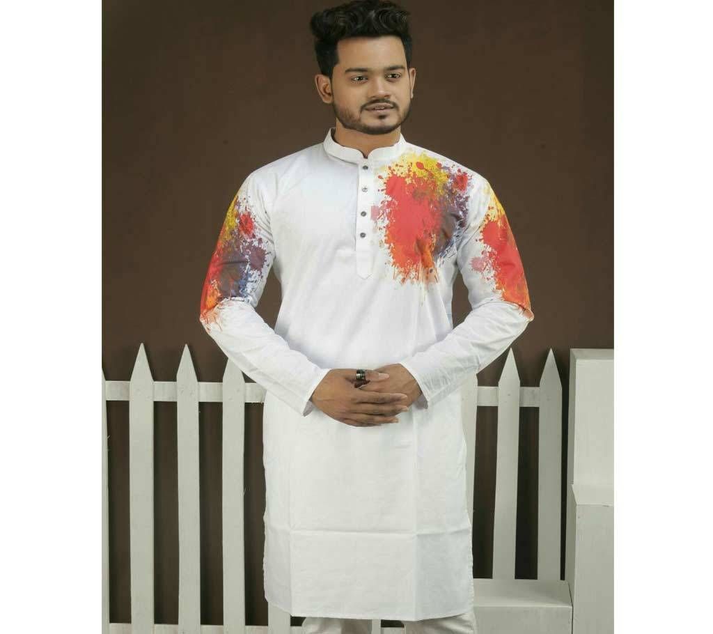 menz semi long Panjabi with free bracelet 