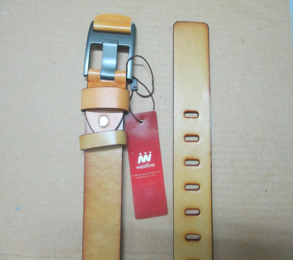 Yellow Formal Belt For Men