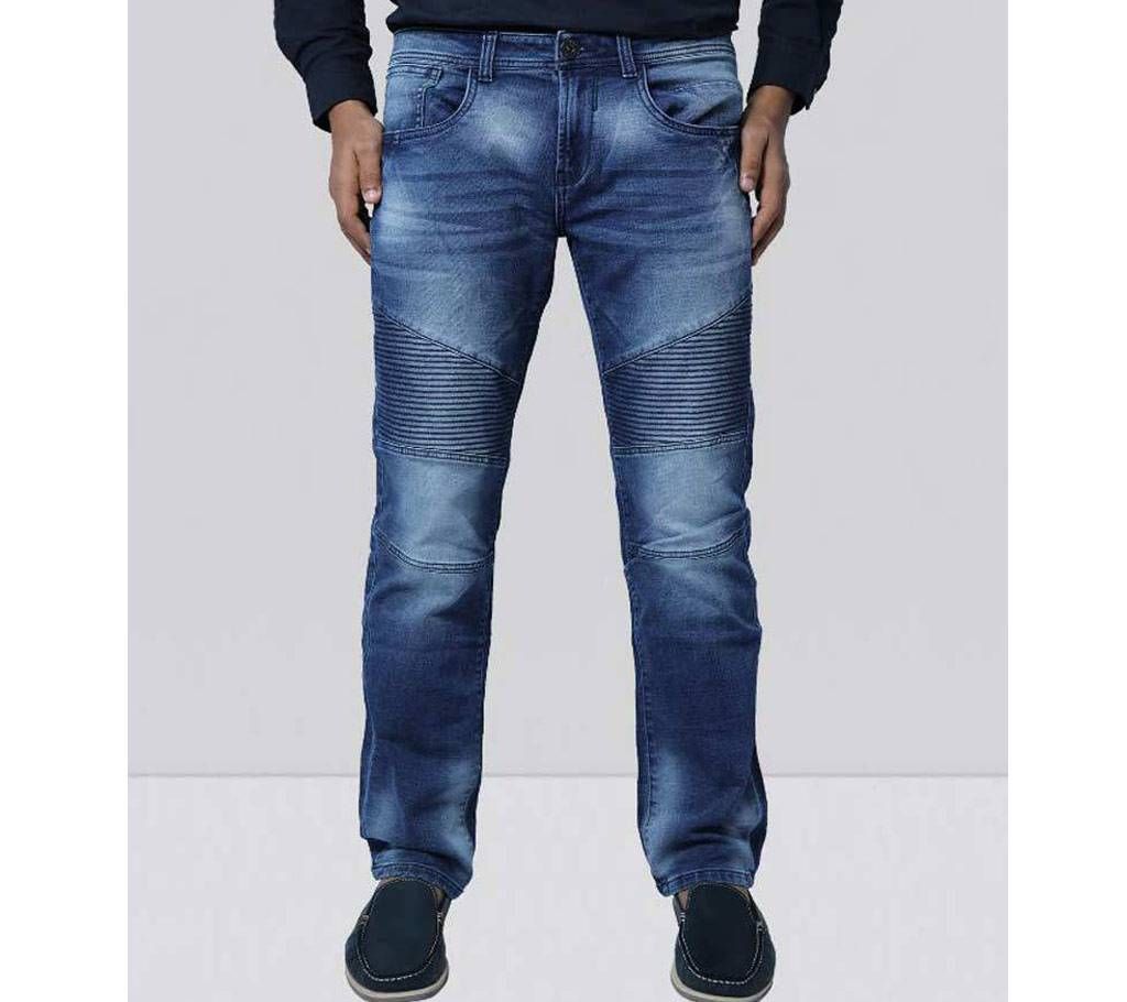 Mens Semi Light Blue Stretch Denim Long Pant