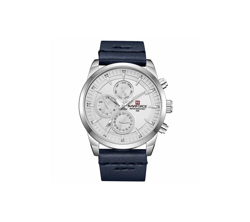 NAVIFORCE NF9158 Royal Blue Stainless Steel Chronograph Watch For Men - Royal Blue