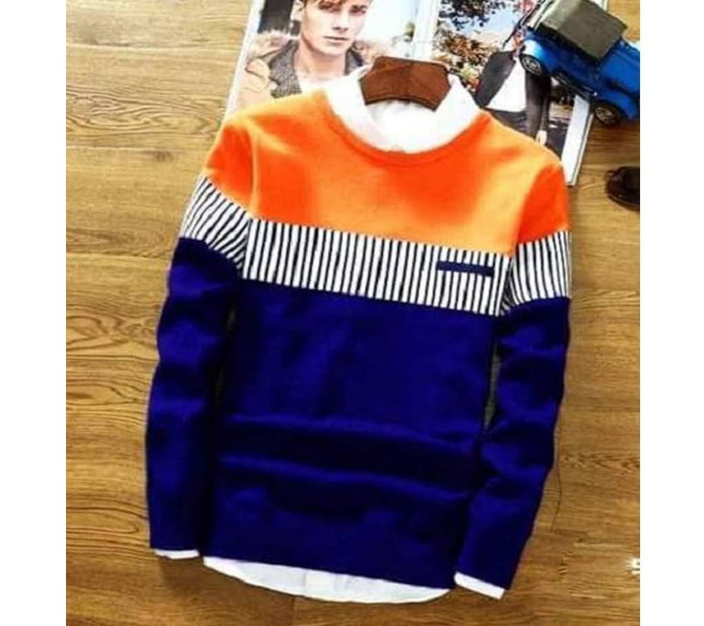 Orange & Blue Winter Sweatshirt with Premium Vestment - VM S-07 - VES
