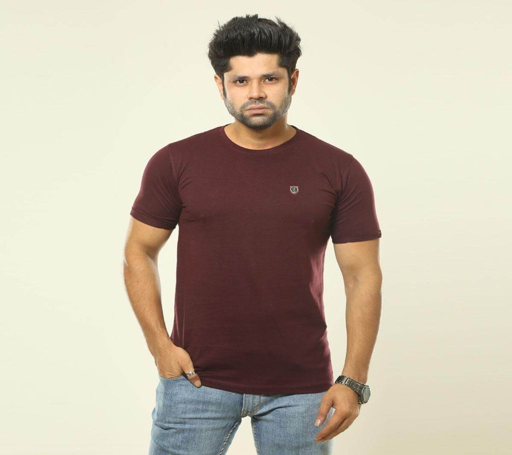 Coffee  Cotton T-Shirt for Men
