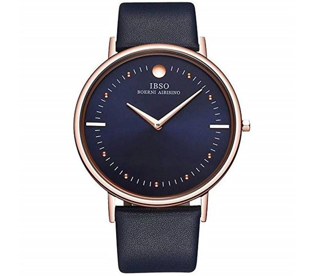 Pu Leather Analog Gents Watch-Navy Blue (Copy)