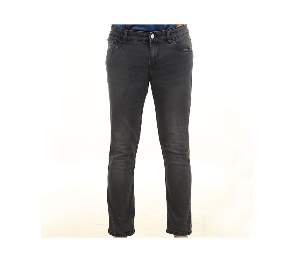 Exported Black Washed Stretch jeans pant for men .