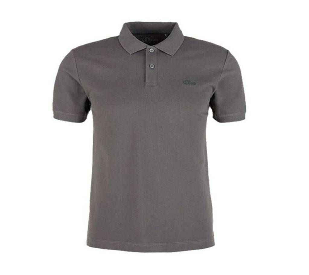 Polo Cotton Shirt for Men-Ash