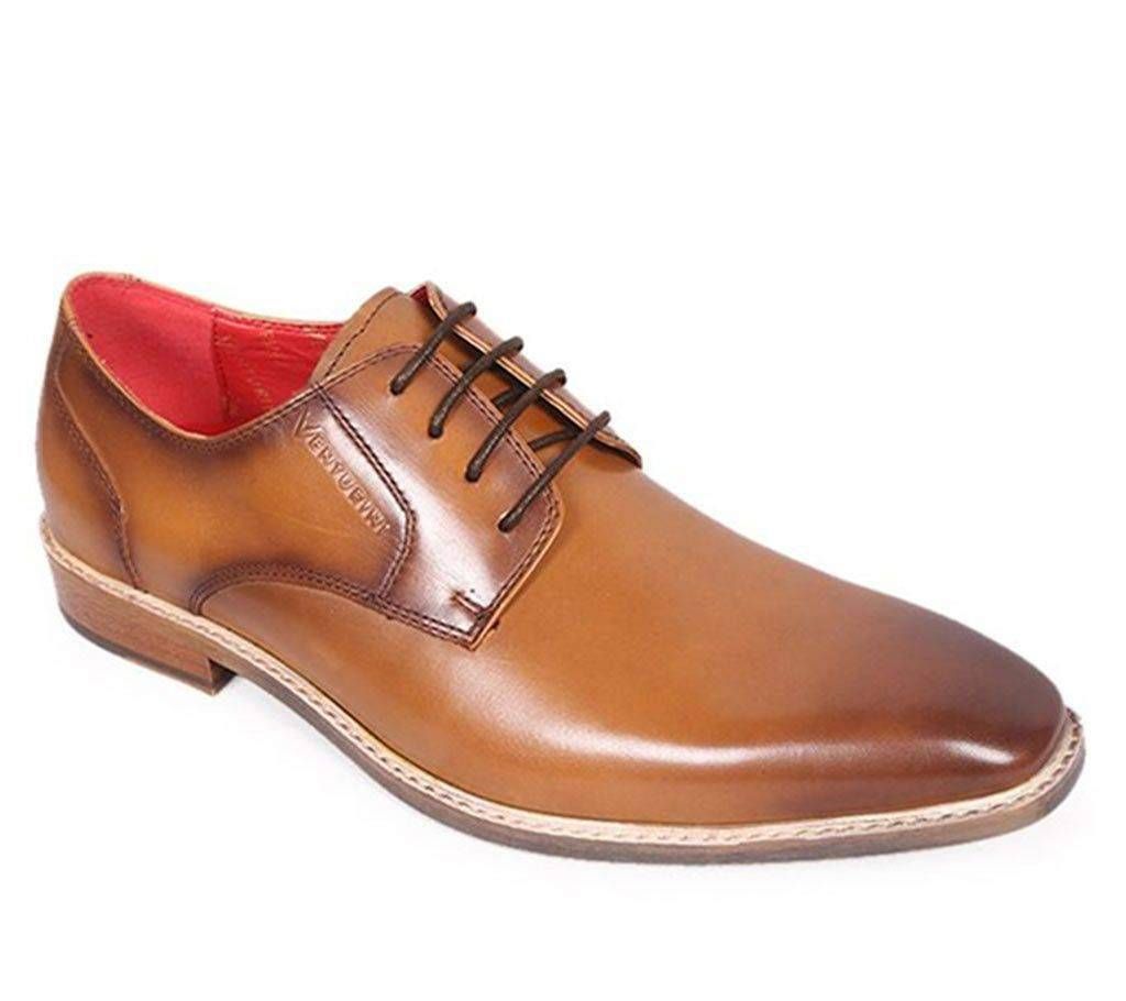 Venturini Men's Light Brown Smooth Leather Casual Shoe

