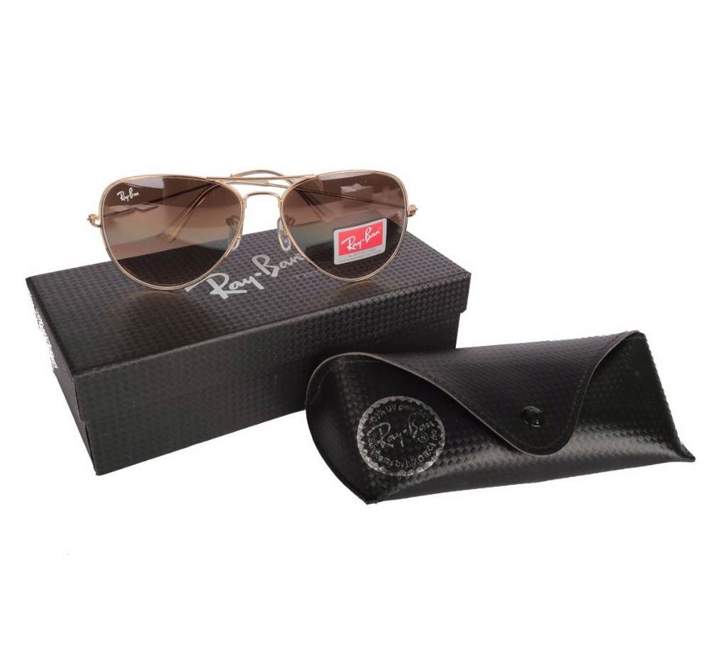 Ray-Ban Aviator (Copy) Gents Metal Sunglasses - Brown