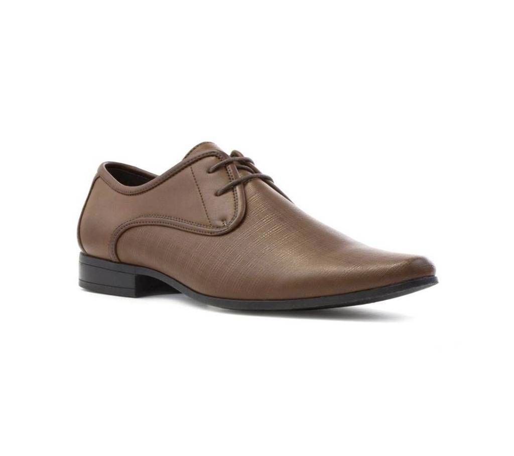 Brown Synthetic Formal Shoes for Men