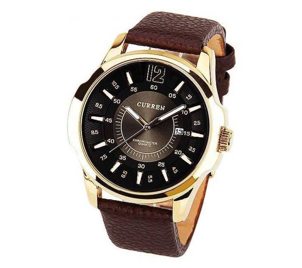 Curren Chocolate Leather Analog Watch