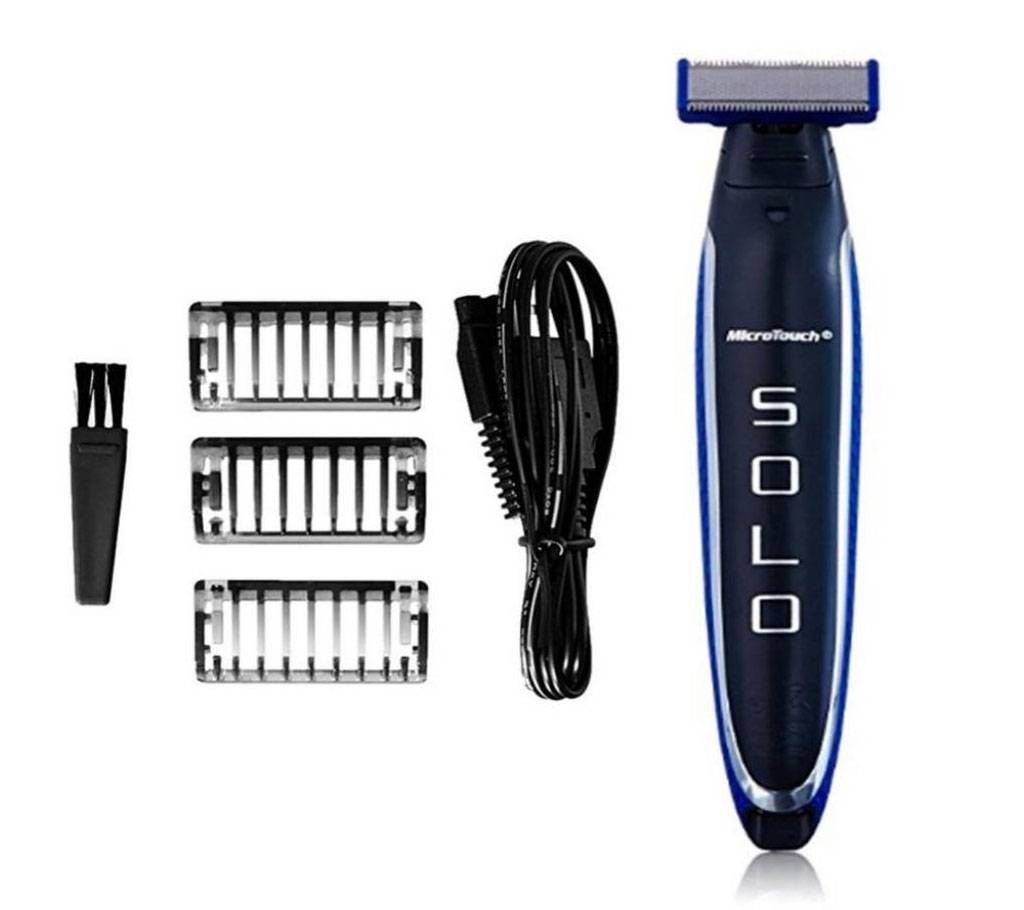 Microtouch Solo Rechargeable Trimmer - Black & Blue