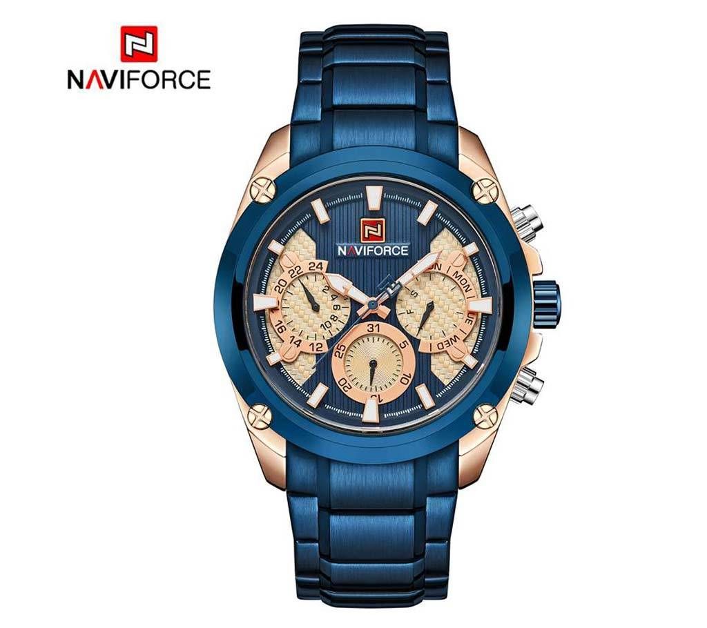 NF9113 BLUE STAINLESS STEEL CHRONOGRAPH WATCH-MEN