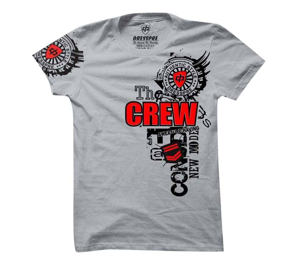 Crew Half Sleeve Gents Casual T-Shirt