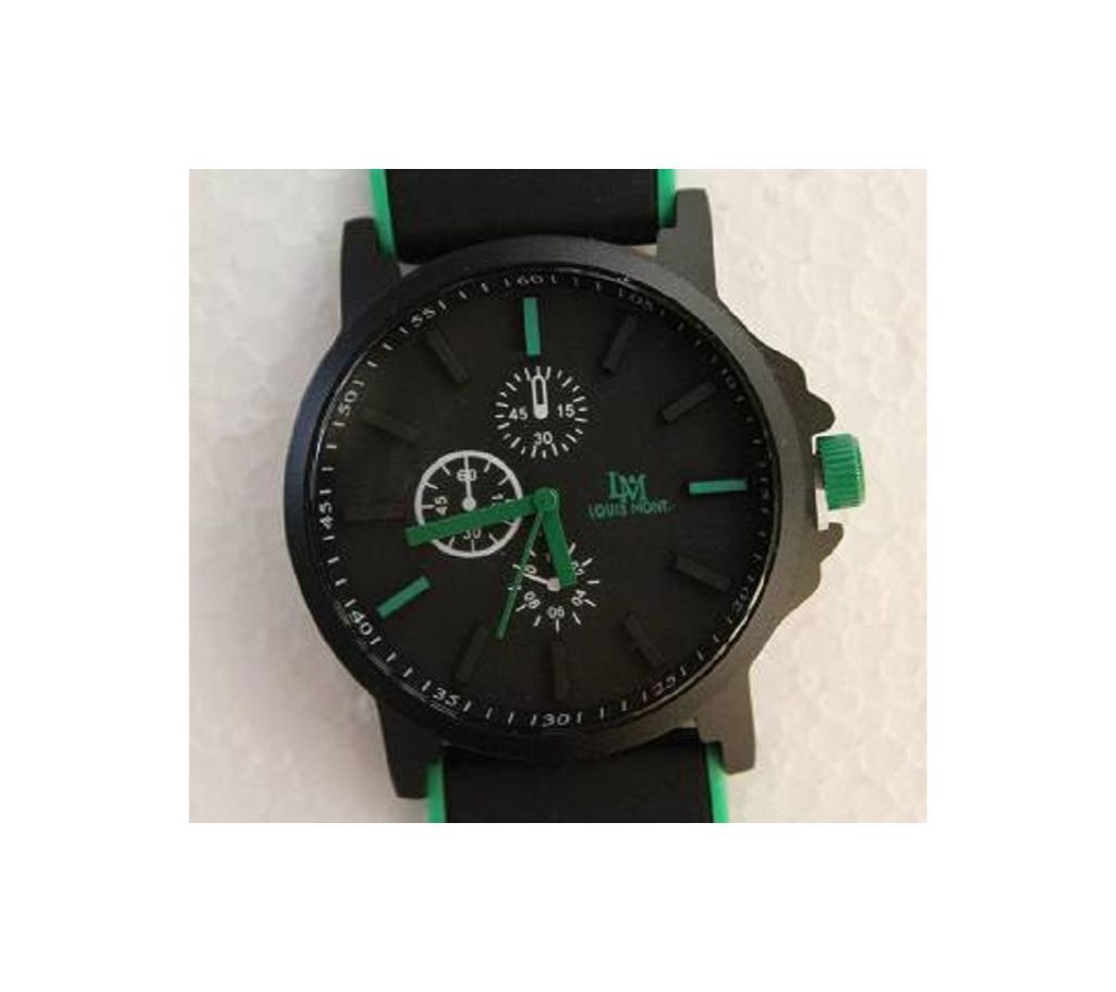 Louis Mont Black Mens Watch Copy