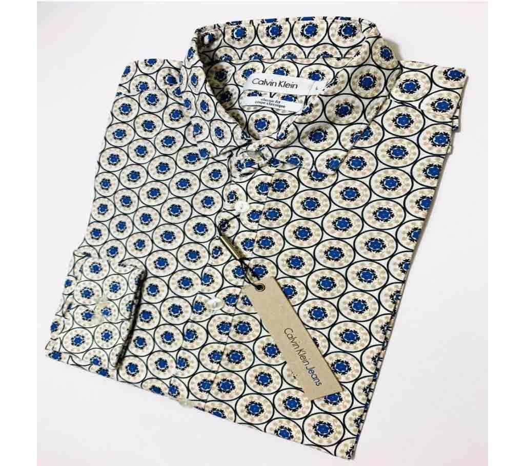 Mens Full Sleeve Cotton Shirt AOP