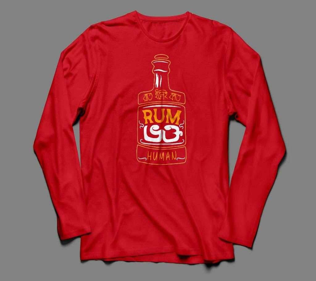 Rat Holei Kat RED LONG SLEEVE COTTON TSHIRT FOR MEN