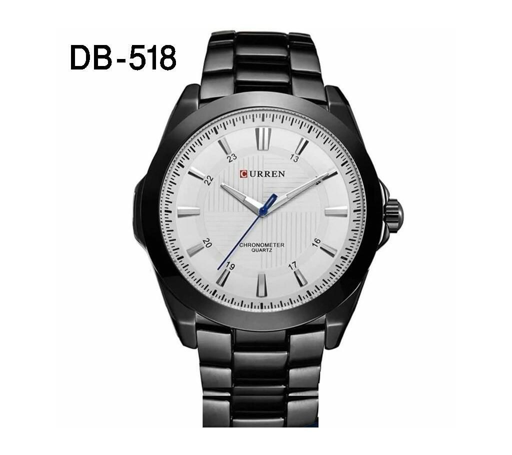 Waterproof Wrist Watch For Men-Black And Silver 