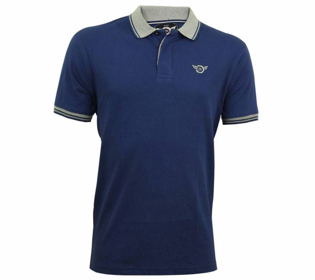 Mens casual solid color polo shirt 