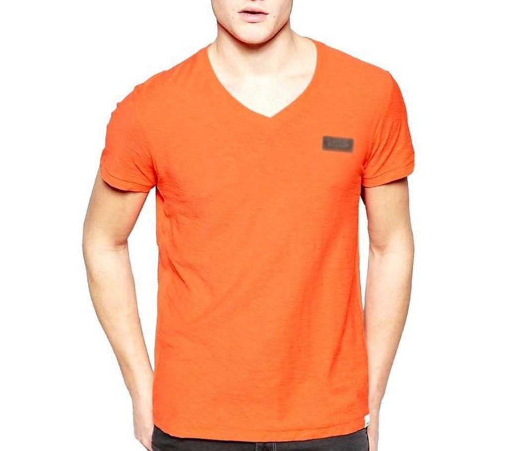 Gents short sleeve V-neck t-shirt