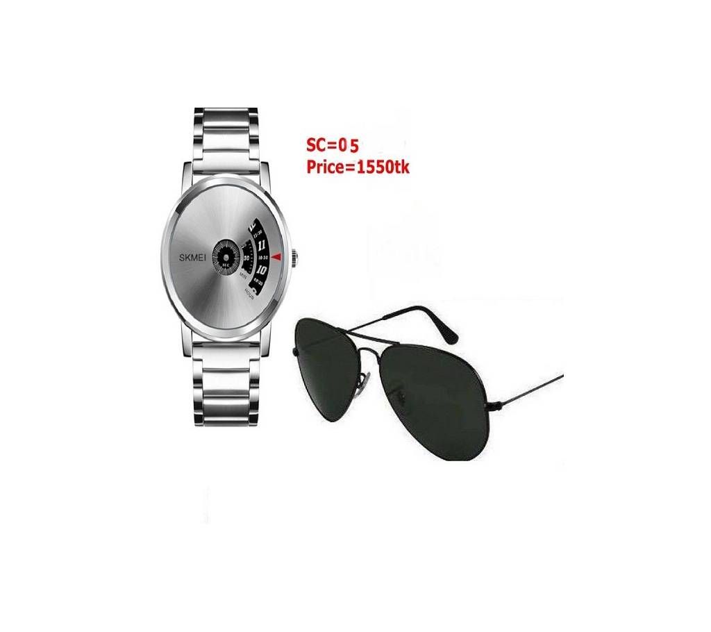 Watch and Sun glass combo.