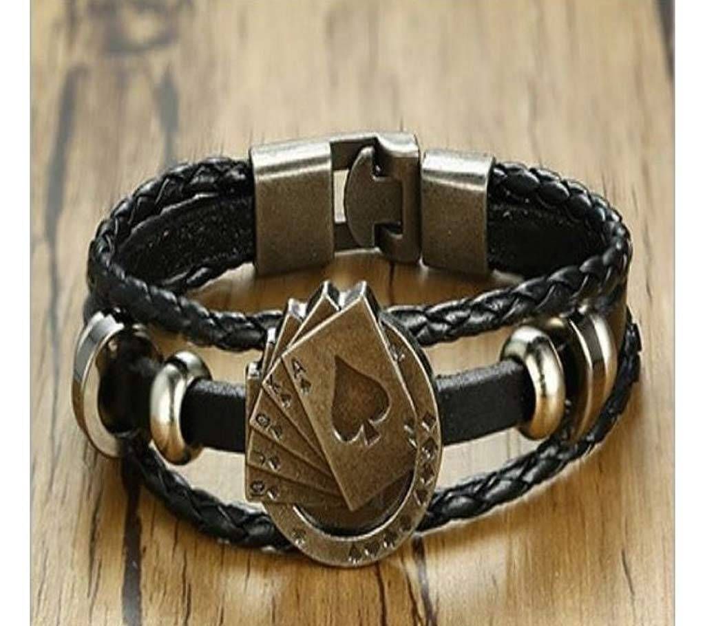 Vintage Mens PU Leather Bracelet