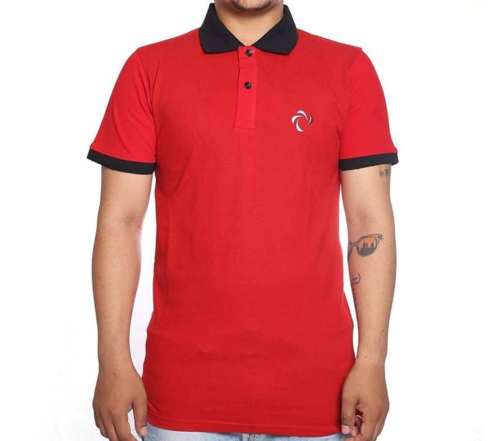 Red Short Sleeve Polo-Shirt for Men