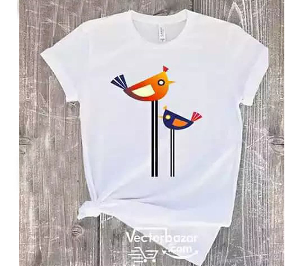 Two Birds Half Sleeve slim Fit Cotton t-shirt
