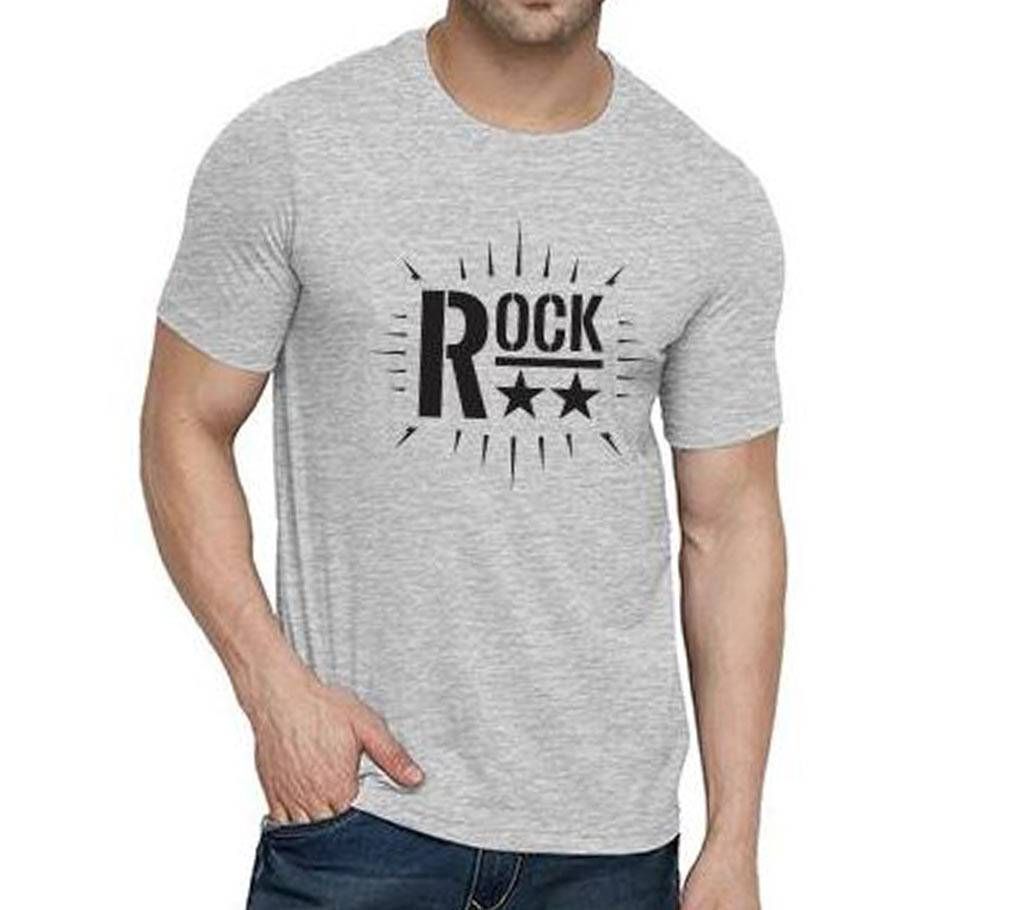 Mens Rock Cotton Round Neck  t-shirt