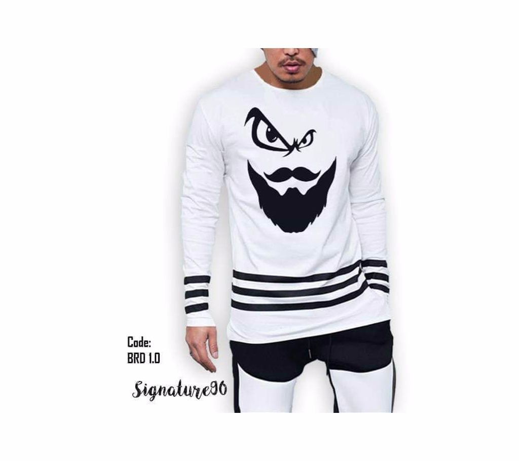 Full sleeve T-shirt design of beard