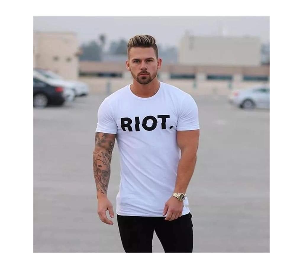 RIOT half sleeve cotton tshirt