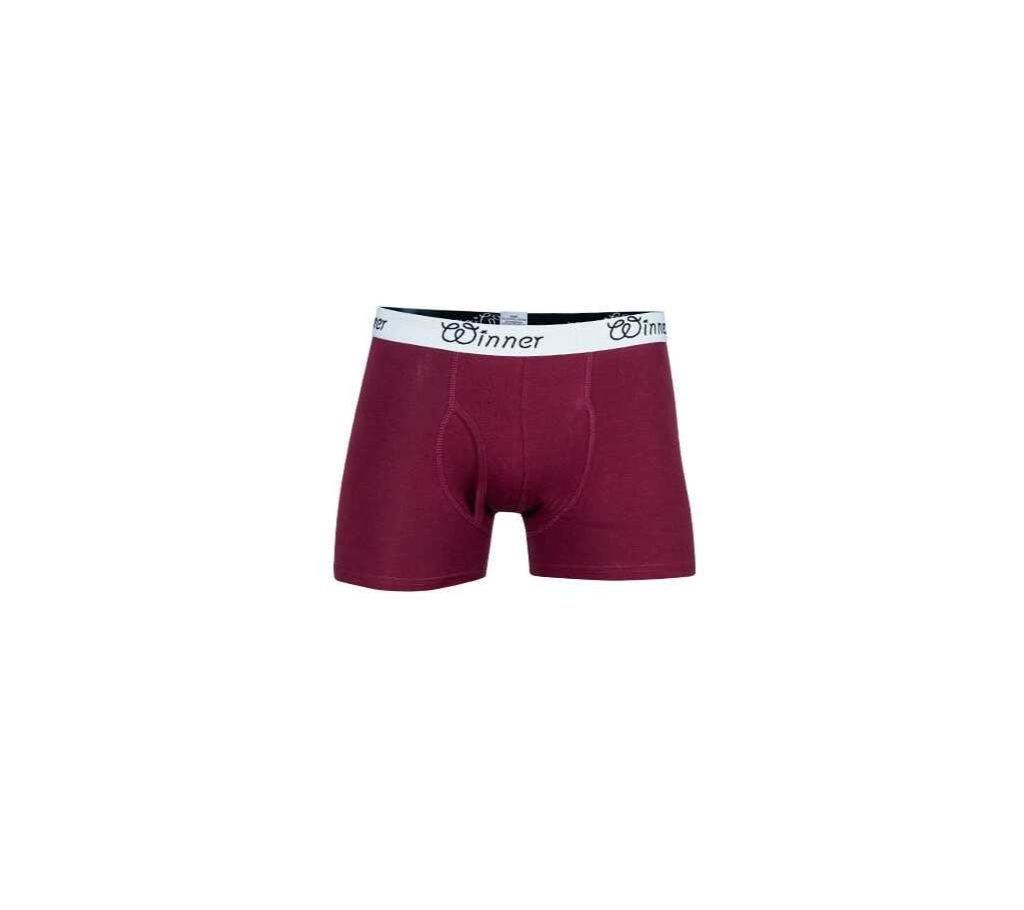 Maroon Cotton Deluxe Boxer for Mens