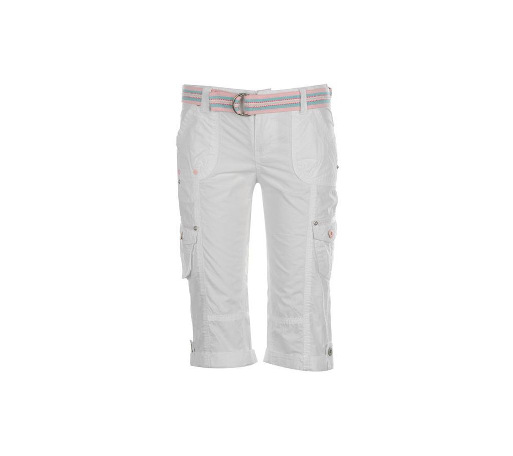 White Cotton Shorts For Men