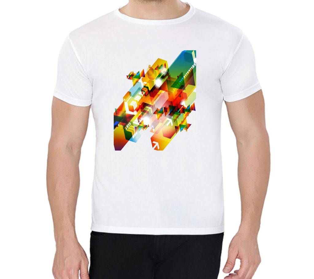 Abstract 3D - Half Sleeve T-shirt For Men