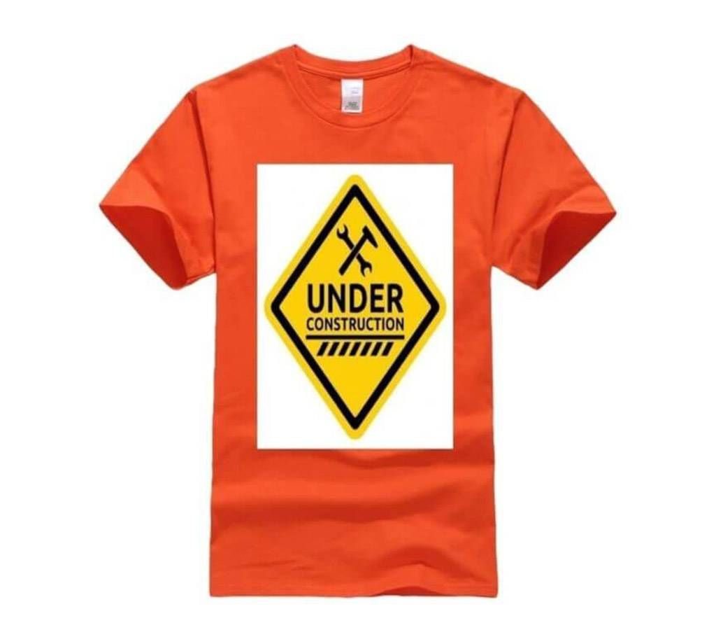  construction Half Sleeve Mens Tshirt 