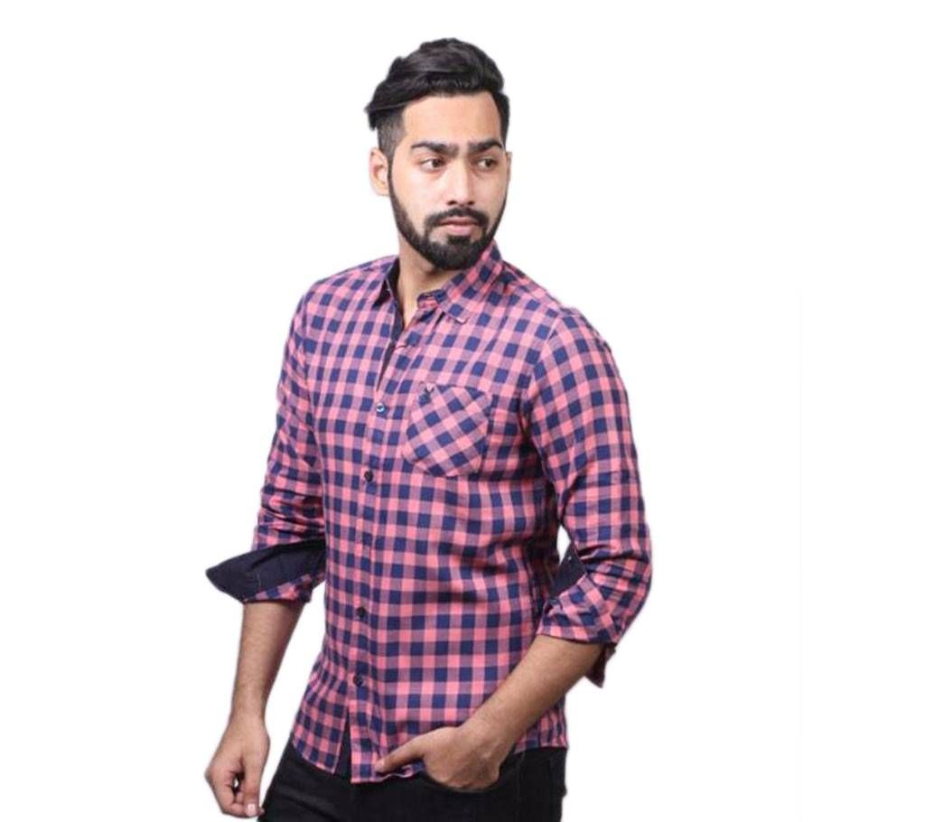 Mens Multicolor Cotton Casual Shirt