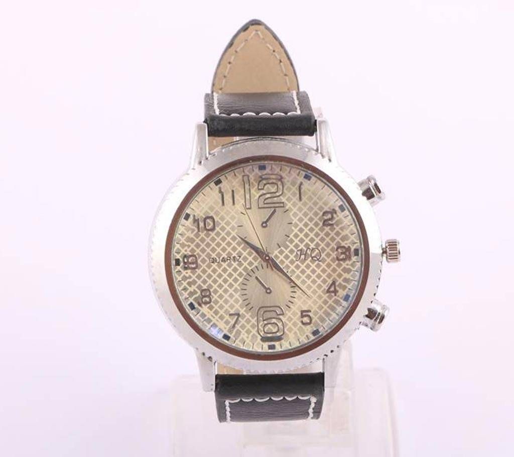 HQ Leather belt gents watch copy 