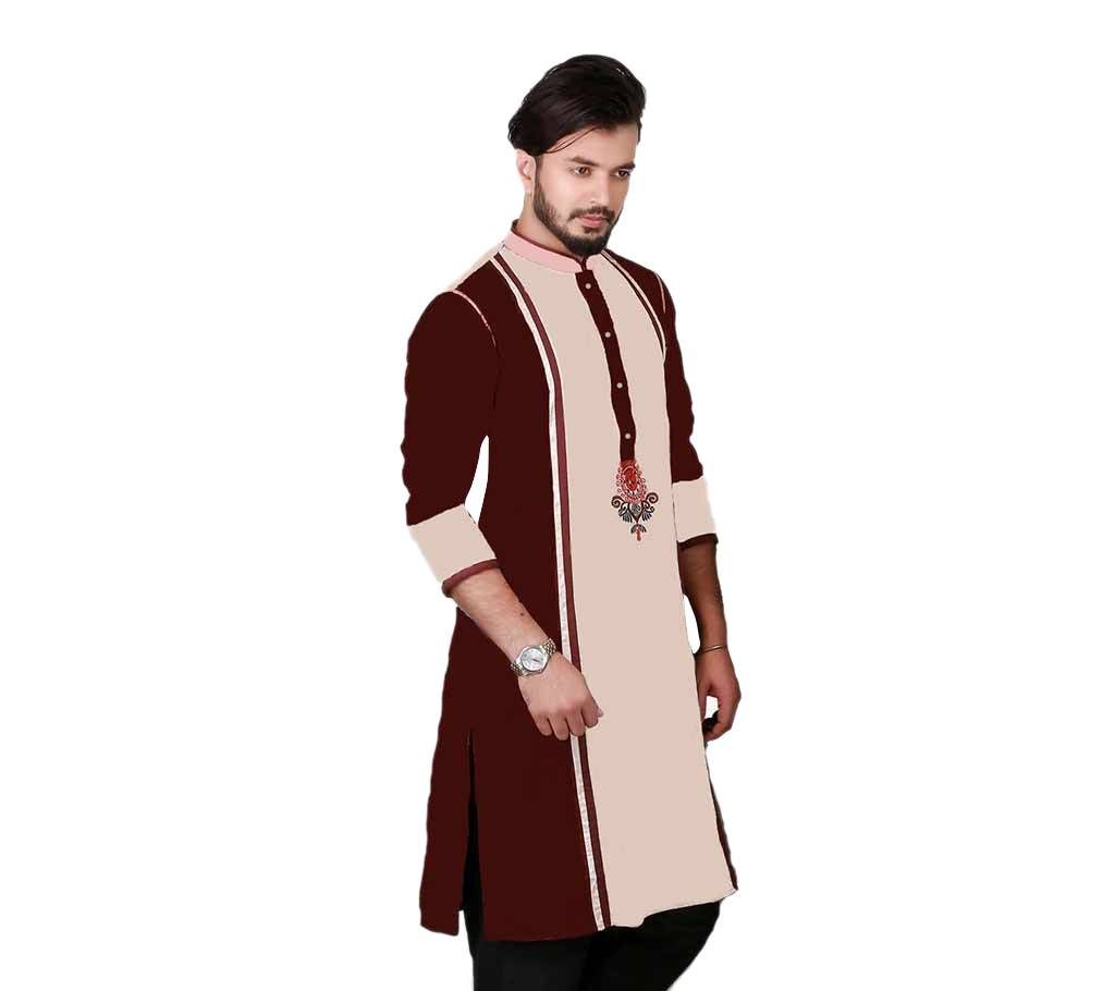 Mens Printed Embroidery Punjabi