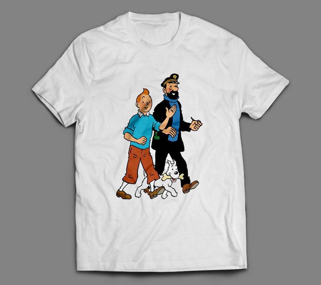 Tin Tin Half Sleeve T Shirt for Men 